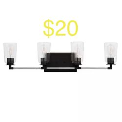 Home Decorators Collection Walsh 34 in. 4-Light Black Coastal Bathroom Vanity
