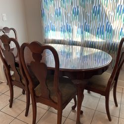 Cherry dining Table And chairs 