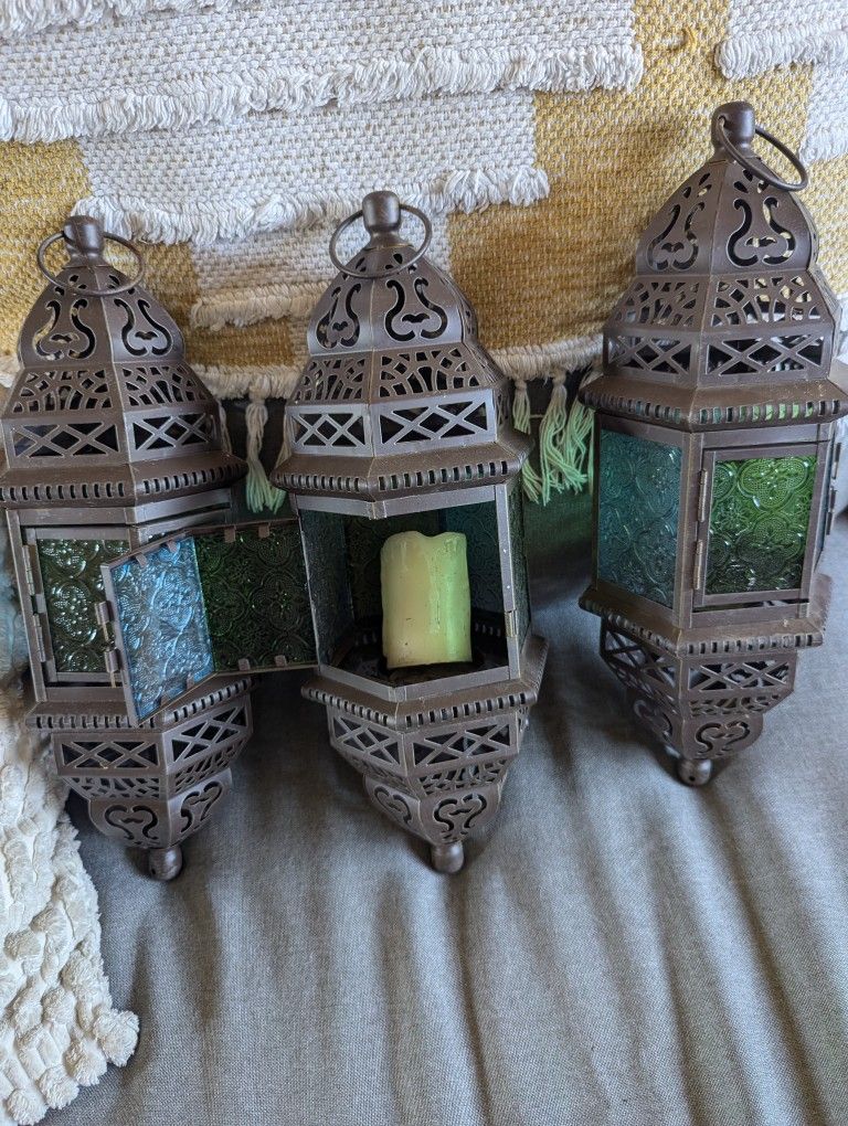 Candle Lanterns $40 Each Or $100 For All 3