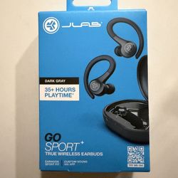 JLab Go Sport+ Wireless Workout Earbuds Featuring C3 Clear Calling, Secure Earhook Sport Design, 35+ Hour Bluetooth Playtime, and 3 EQ Sound Settings 