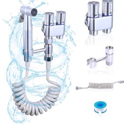 (4444-70) Handheld Toilet Bidet Sprayer for Toilet, Muslim Shower Bidet Toilet Hose Sprayer Kit, Jet Spray Bidet Attachment Connected to Faucet for Cl