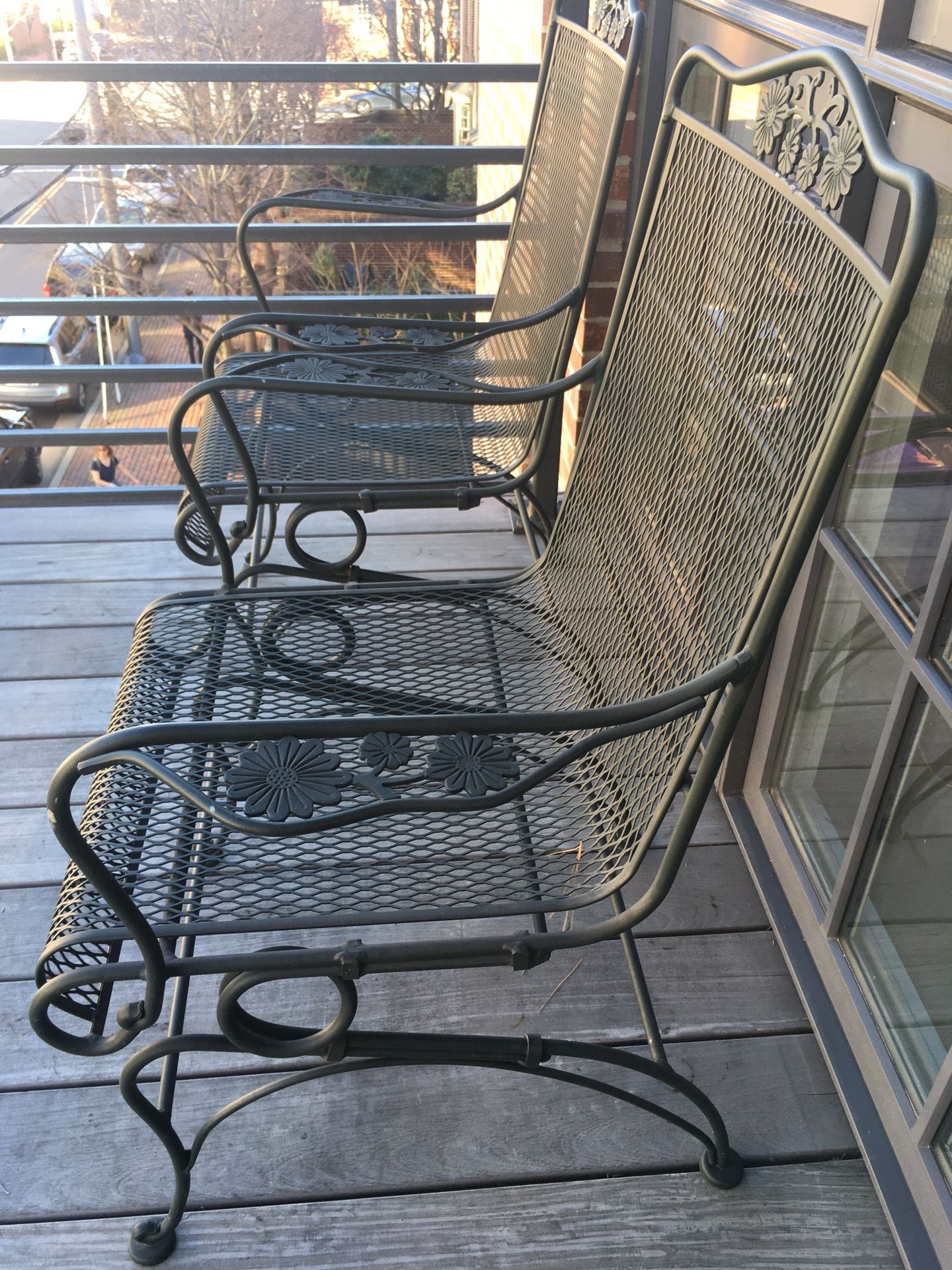 Cast iron patio chairs