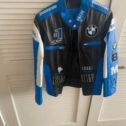 Genuine Leather BMW Motorcycle Jacket with signatures