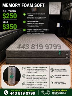 Queen Memory Foam come in box 📦 + Box Spring a Delivery 🚚 Available Today