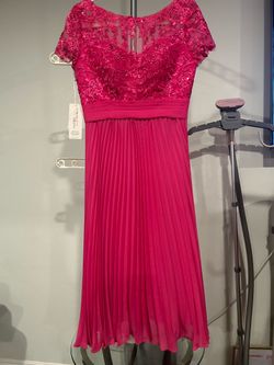 Hot pink midi dress