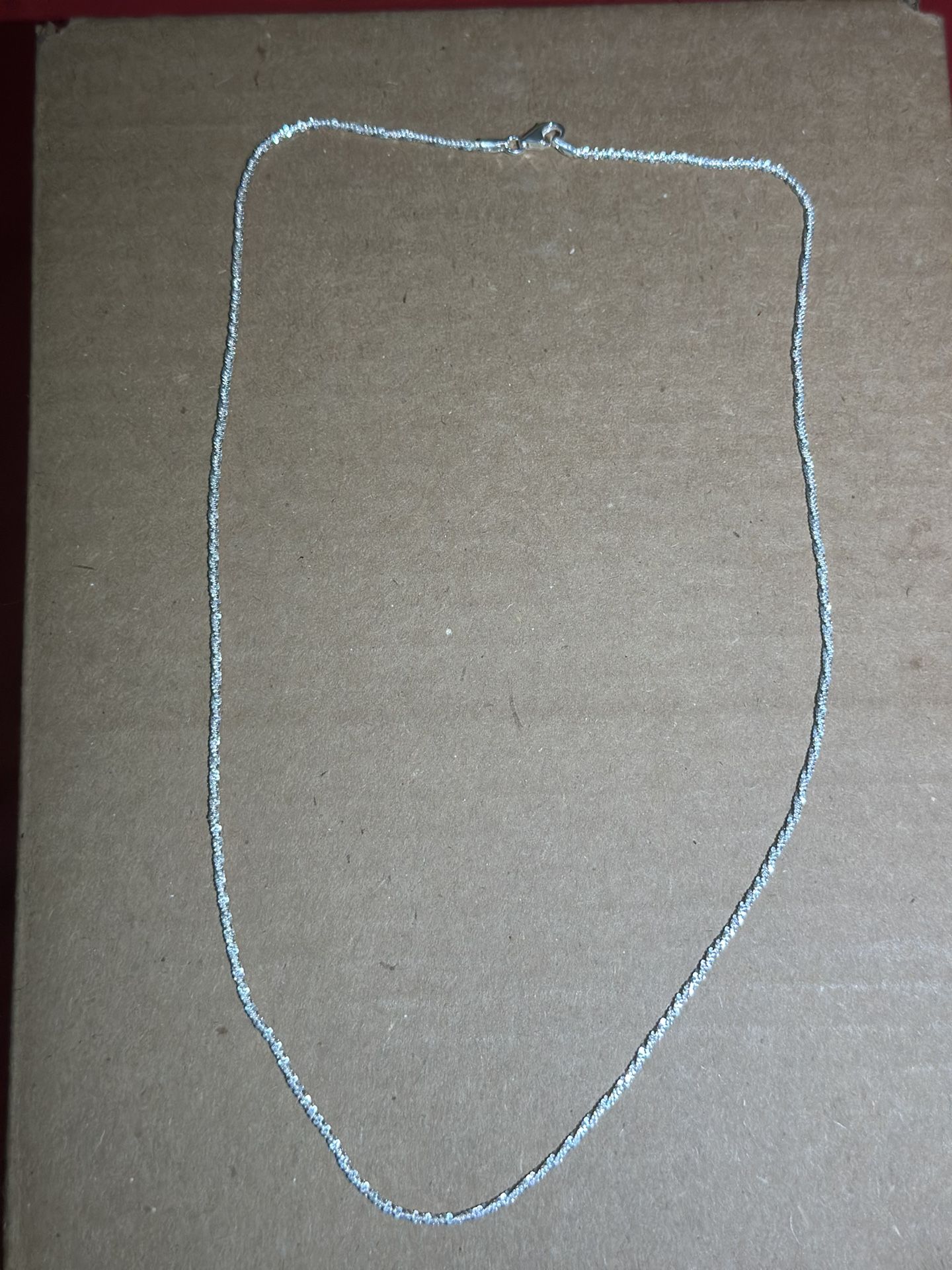 20 inches twisted rock 925 Silver