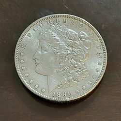 1896 Morgan Dollar Almost Uncirculated Coin
