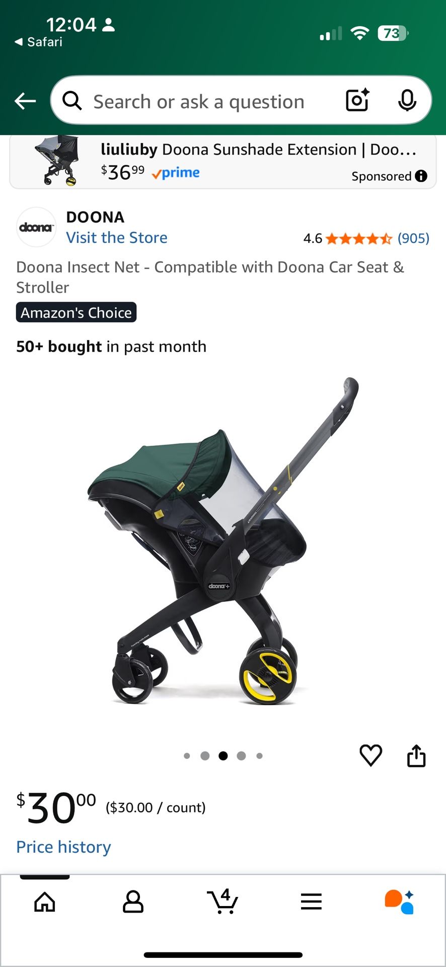 Like new Doona Insect net