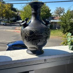 Antique Vases And Large Artificial Vase 