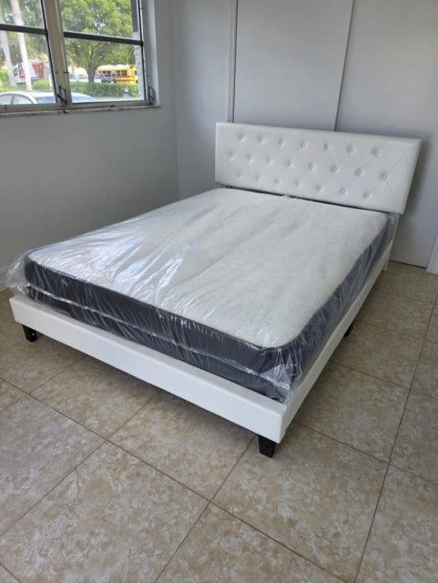 New QUEEN SIZE BED FRAME WITH MATTRESS NEW BED FRAME WITH MATTRESS CAMA NUEVA