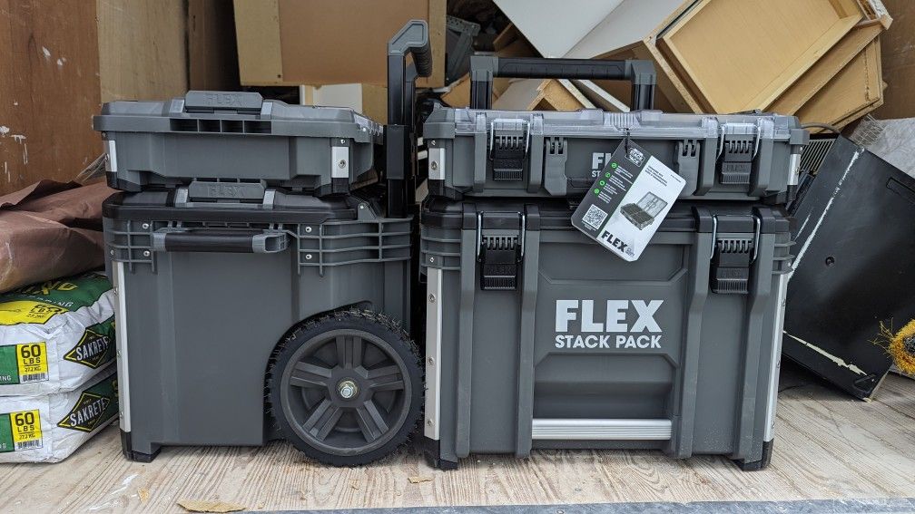 Flex Stack Pack Tool Boxes (Milwaukee,DeWalt,Ridgid,Ryobi,Makita)