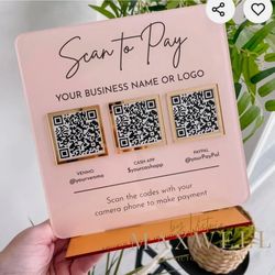 2 Silicone Resin Sign Molds, Social Media & PayPal QR Code Signs