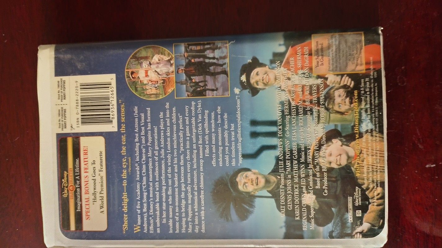 Gold Edition Mary Poppins VHS