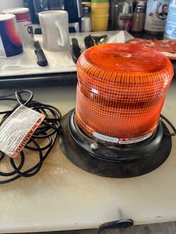 Amber Beacon Strobe Warning Light Magnetic Base