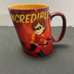 The Incredibles Mrs. Incredible Slanted Coffee Mug Cup Disney Store Authentic