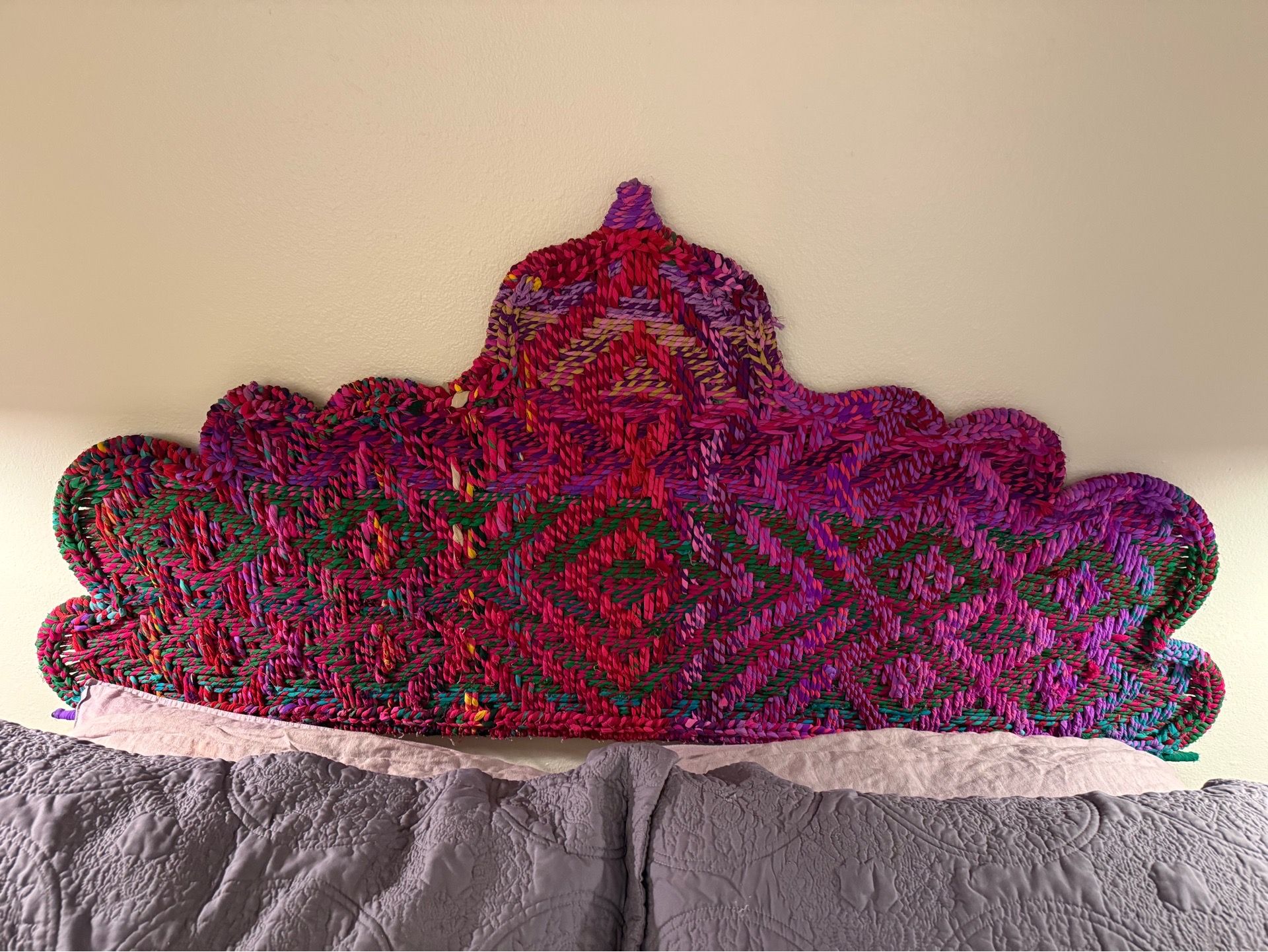Vintage Urban Outfitters Boho Woven Headboard – Queen Size