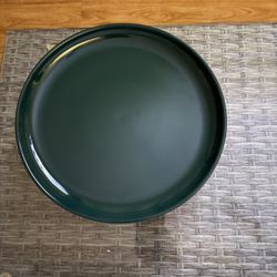 Set Of 6 Ceramic Plates- Hunter Green