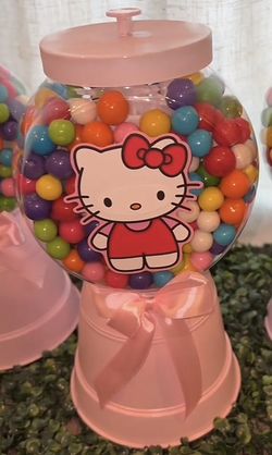 Hello Kitty Party Centerpiece Party Decorations Hello Kitty Candy Machine Gumball Machine Candy Kids Party 