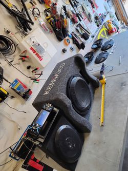 Full system apportunity amp .6x9.sub excelon 12 inch stereo Bluetooth single din power Acoustic bass knob included