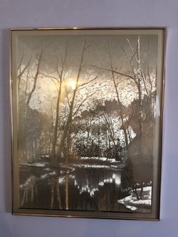 2 pictures with trees