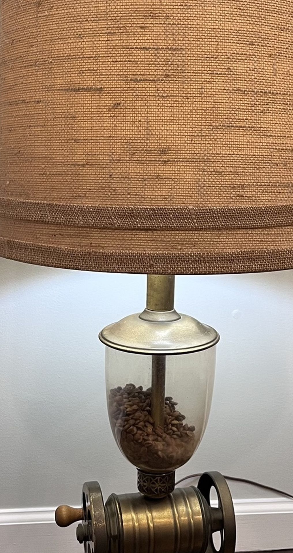 Ethan Allen Vintage Dark Antiqued Pine Old Tavern Coffee Grinder Lamp