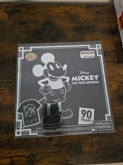 NEW Funko Pop Tees Disney Mickey 90 Years Amazon Exclusive
