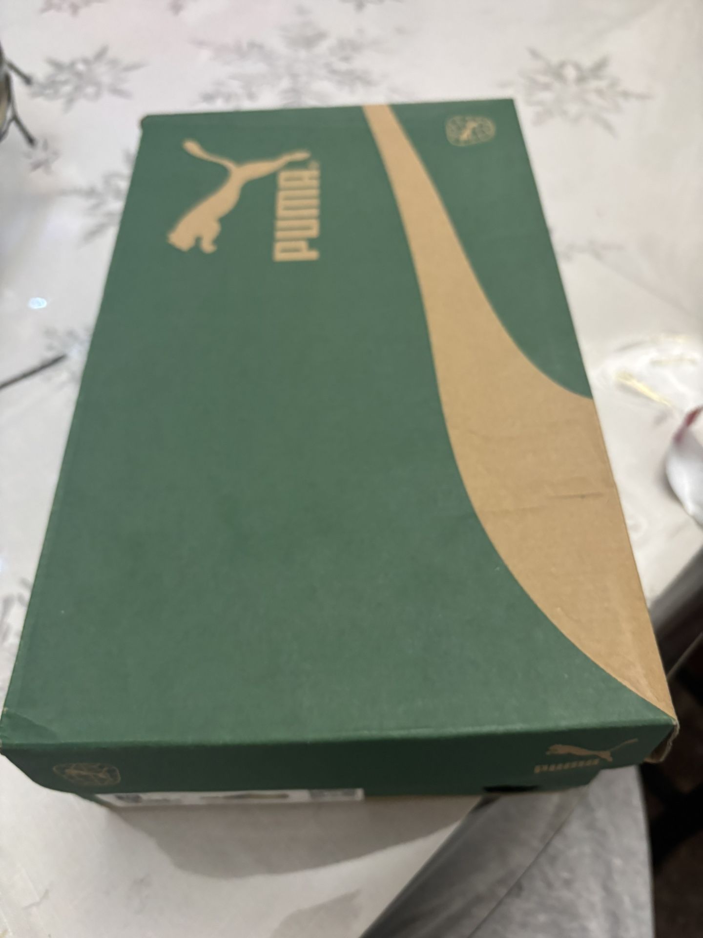 Yellow Puma OG Monster with a low-profile rubber sole and heels.