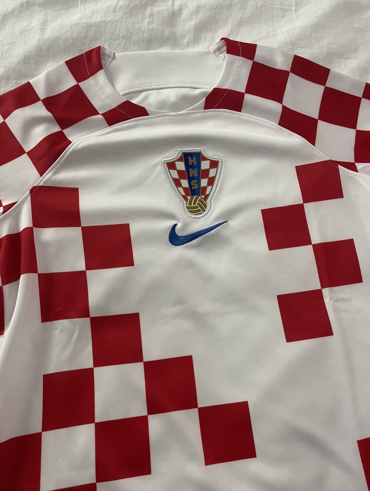 Croatia National Team Youth Home Jersey - White  Size Youth M