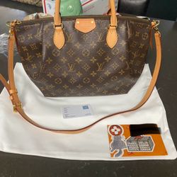 Authenticated Louis Vuitton Turenne MM 3way Bag Crossbody Shoulder Tote Handbag 