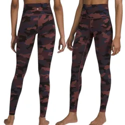 Women's Lululemon Wunder Train High Rise Crop Heritage Leggings