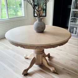 Round Light Oak Kitchen Table