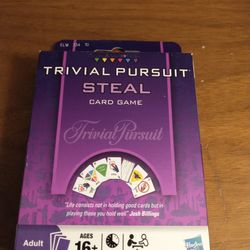 Trivial pursuit steal card game 16+ by hasbro
Open box  cards still sealed