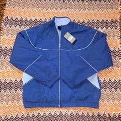 Jordan Flight Essentials Blue Full Zip Activewear Men's Warm-Up Jacket Size XL