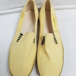 KangaROOS Yellow/Black Slip On Loafers Flats Casual Shoes Women's Size 7.5