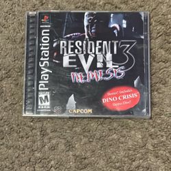 Resident Evil 3 Nemesis Ps1 game + Dino Crisis Demo GREAT condition working