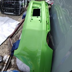 2013 And 2014 Mustang GT Rear Bumper Brand New With A Brand New Lime Green Paint Job