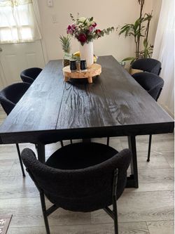 Dining table and chairs