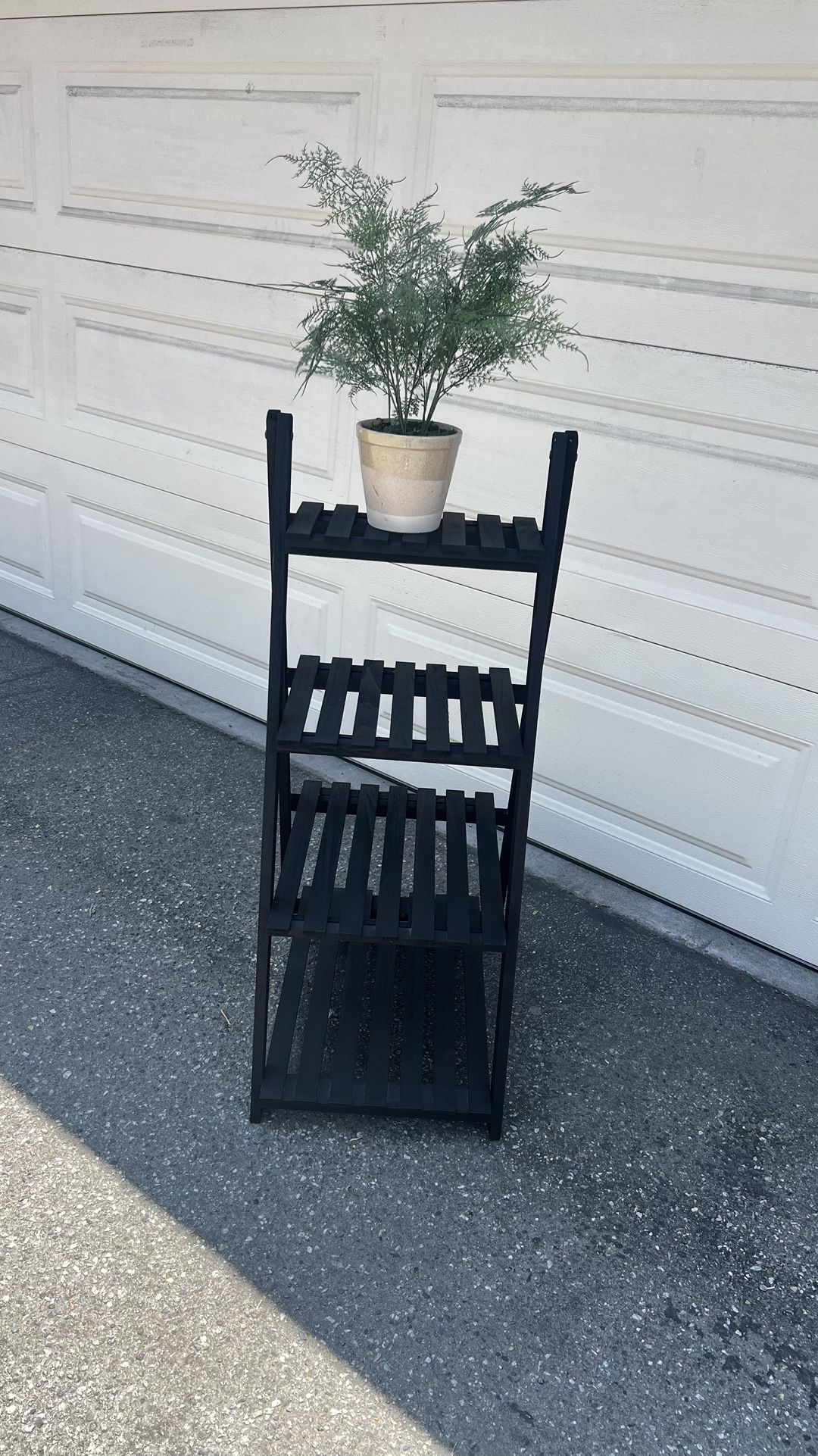Wooden ladder organizer  assembled ready to go  Brand new in box $20 each  Measurement in picture black only