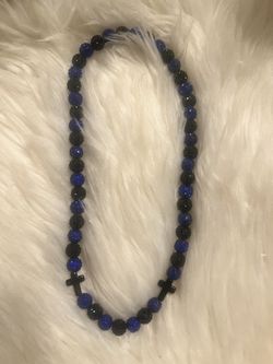 Pearl Baseball Necklace With Cross