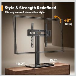 Swivel TV Stand Base 32-70 Inch Height Adjustable Table Top TV Mount