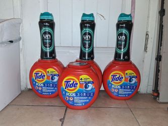 Tide pods (76)x4  & Downey scent booster (x3) 18.2 oz