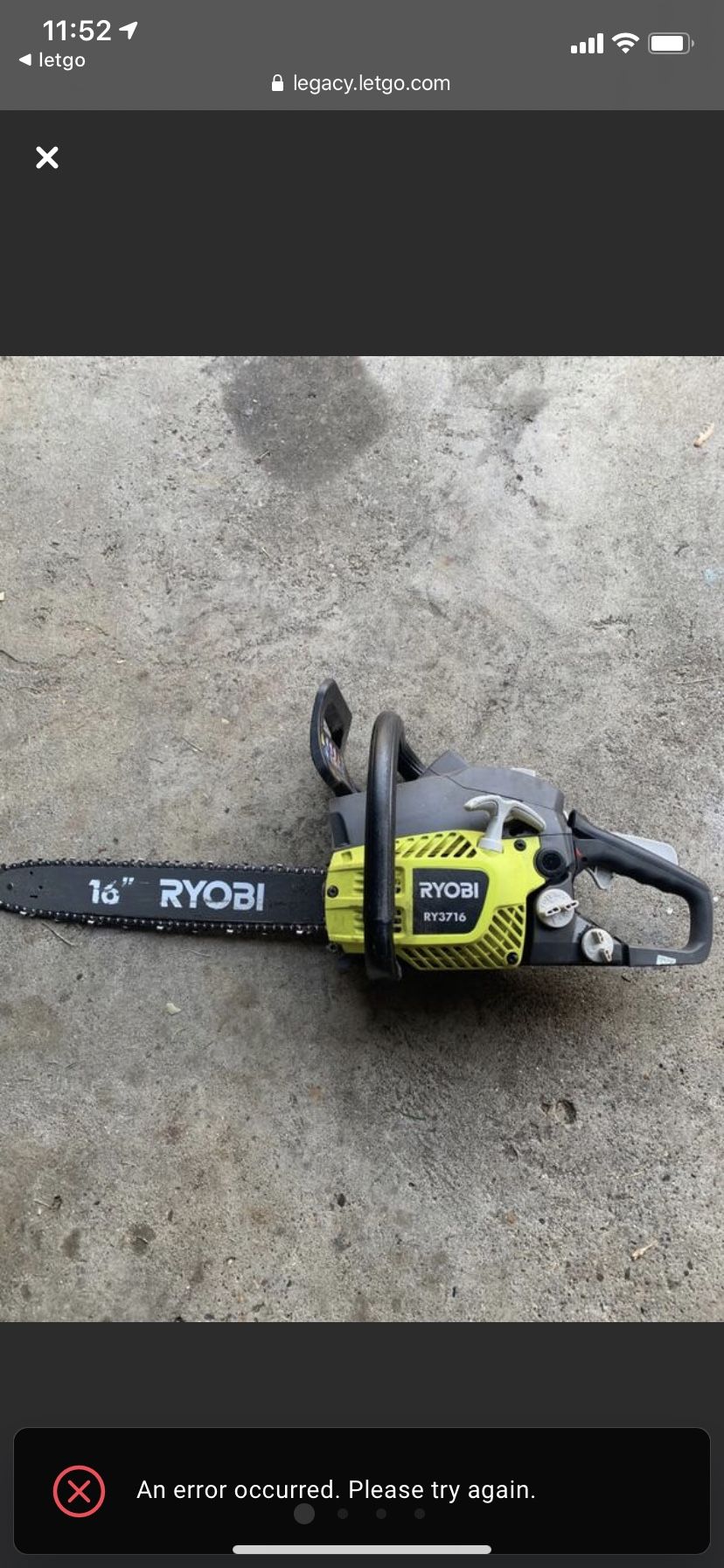 Ryobi chainsaw