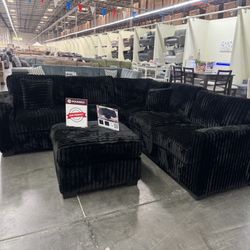 New Black Sectional 