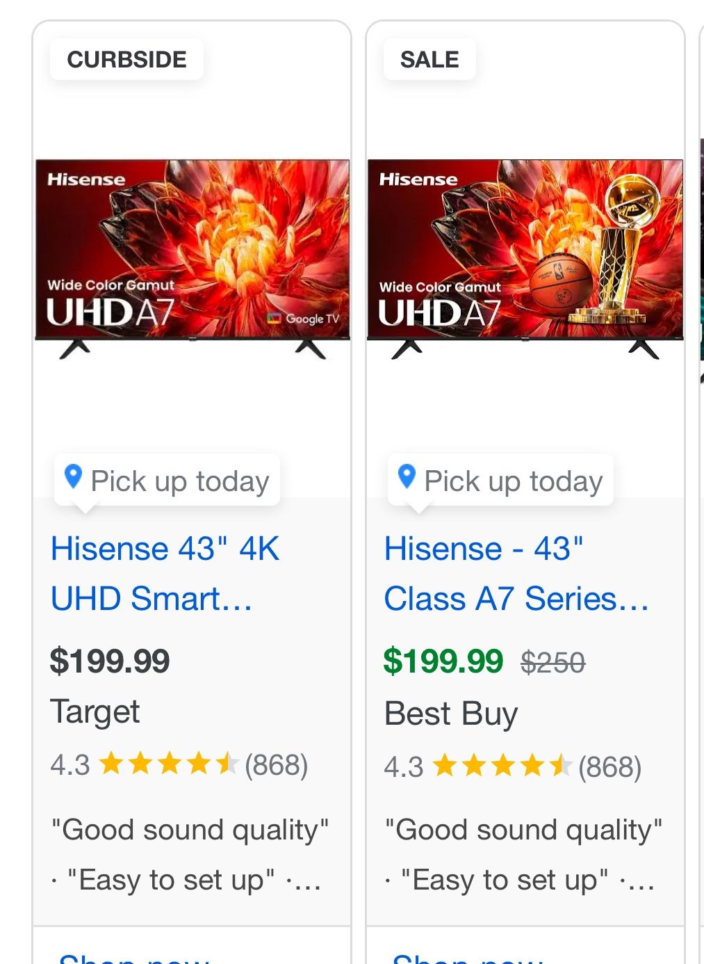 Hisense 43 inch Smart TV