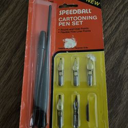 Vintage Speedball Cartooning Pen Set - NIB 