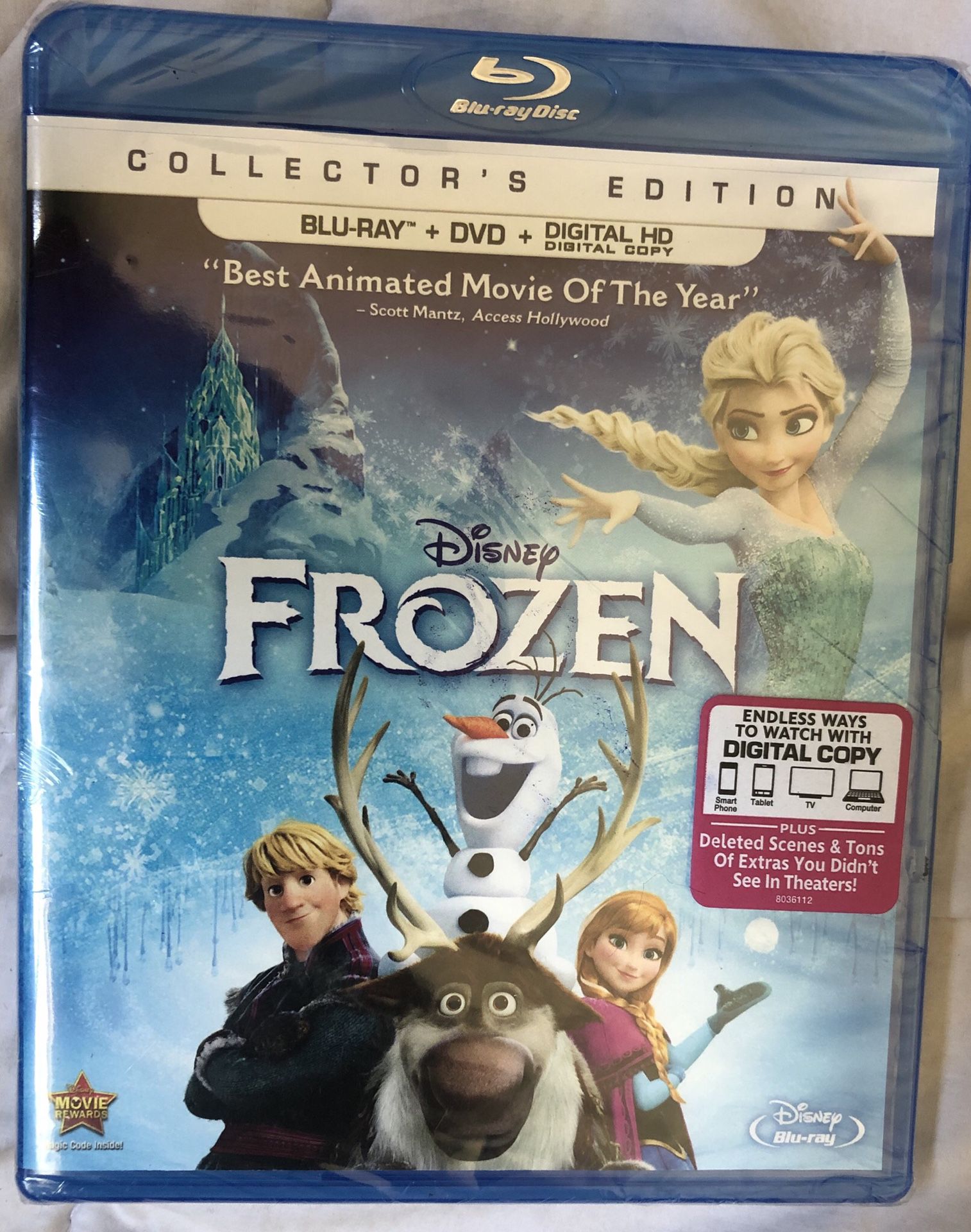 Walt Disney’s Frozen Blu Ray, DVD, & Digital Copy