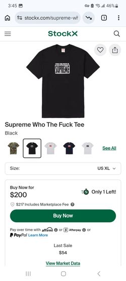 Supreme Who The F tee shirt