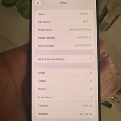 iPhone 15 Pro Max Unlocked 256gb