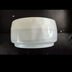 NEW Ceramic Bowls 6 Blueish/Transparent Cream