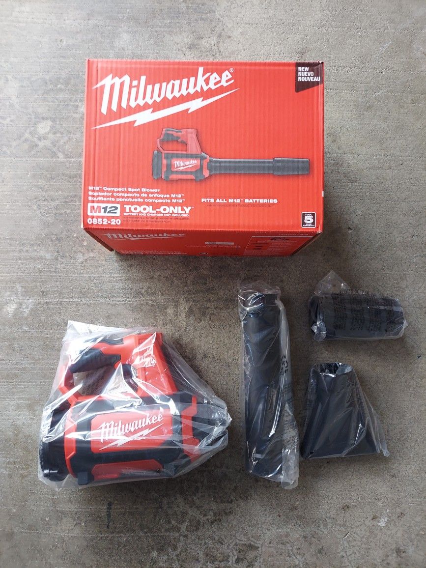 New Milwaukee Cordless Leaf Blower M12 - ToolOnly